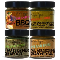 ISLAND GURL'S DINE IN PARADISE CARIBBEAN SEASONINGS 4-PACK