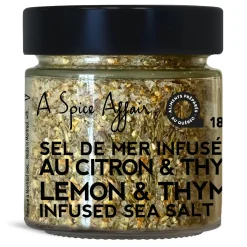 LEMON & THYME INFUSED SEA SALT 180 G (4.2 oz)