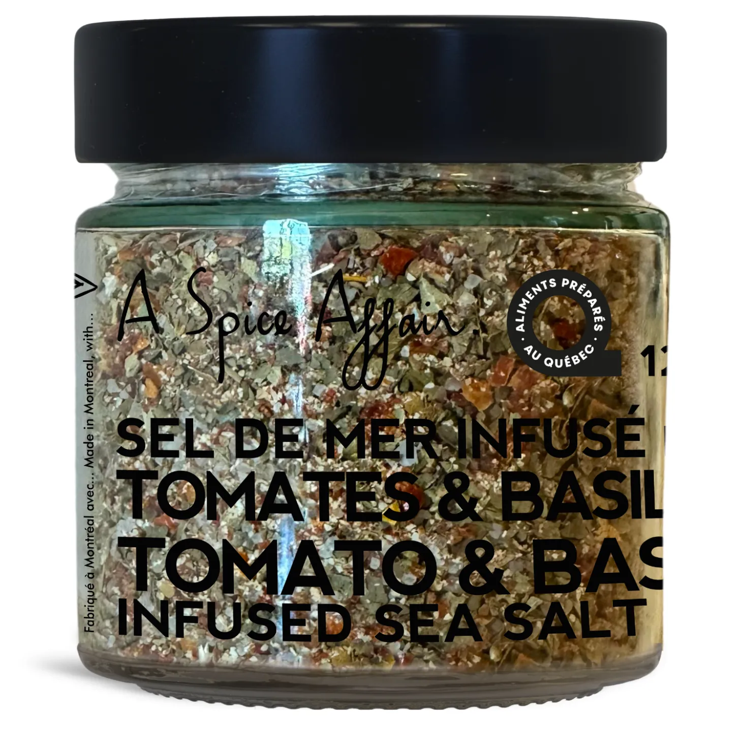 TOMATO & BASIL INFUSED SEA SALT 120 G (4.2 oz)